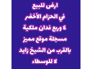 ارض للبيع فى الشيخ زايد الحزام الأخضر ملكية مسجلة موقع حيوى